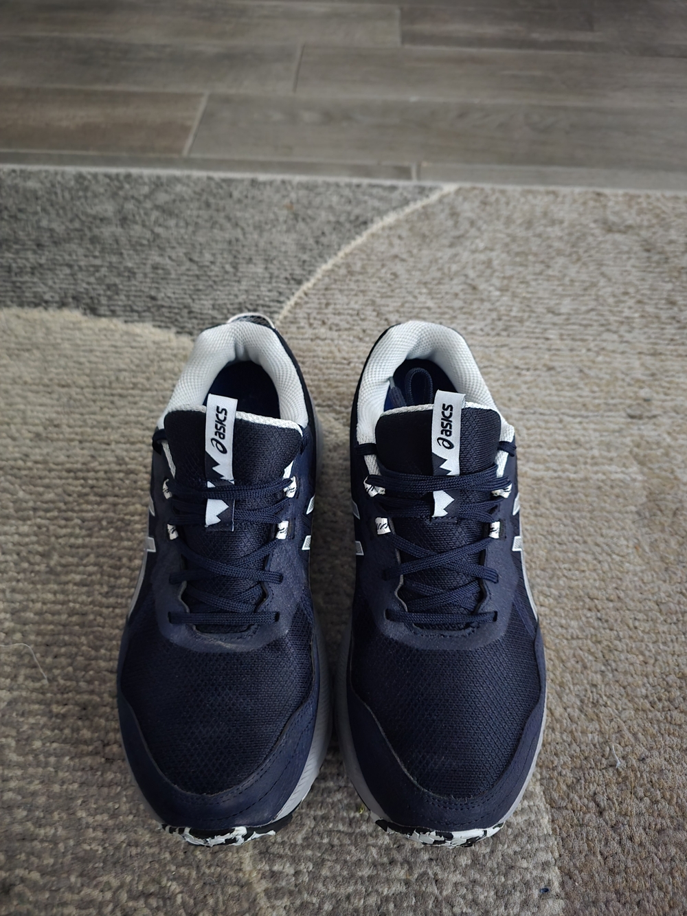 ASICS Women's Navy and Gray Athletic Running Shoes - Picture 2 of 5